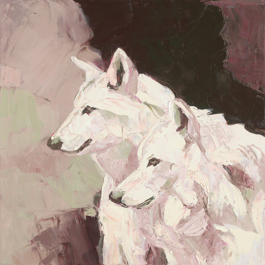 Rose Wolves Canvas Print