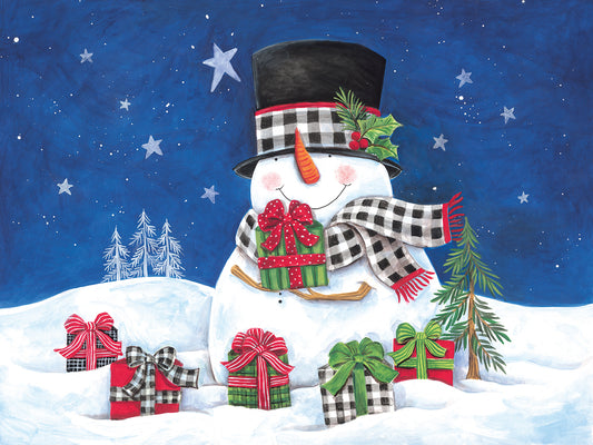 Gifting Snowman I Canvas Print