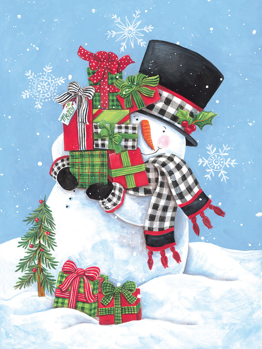 Gifting Snowman II Canvas Print