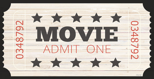 Admit One Movie Ticket Canvas Print