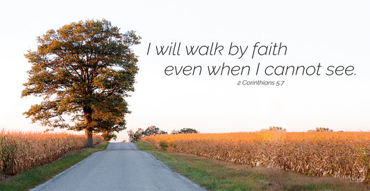 I Will Walk by Faith Canvas Print