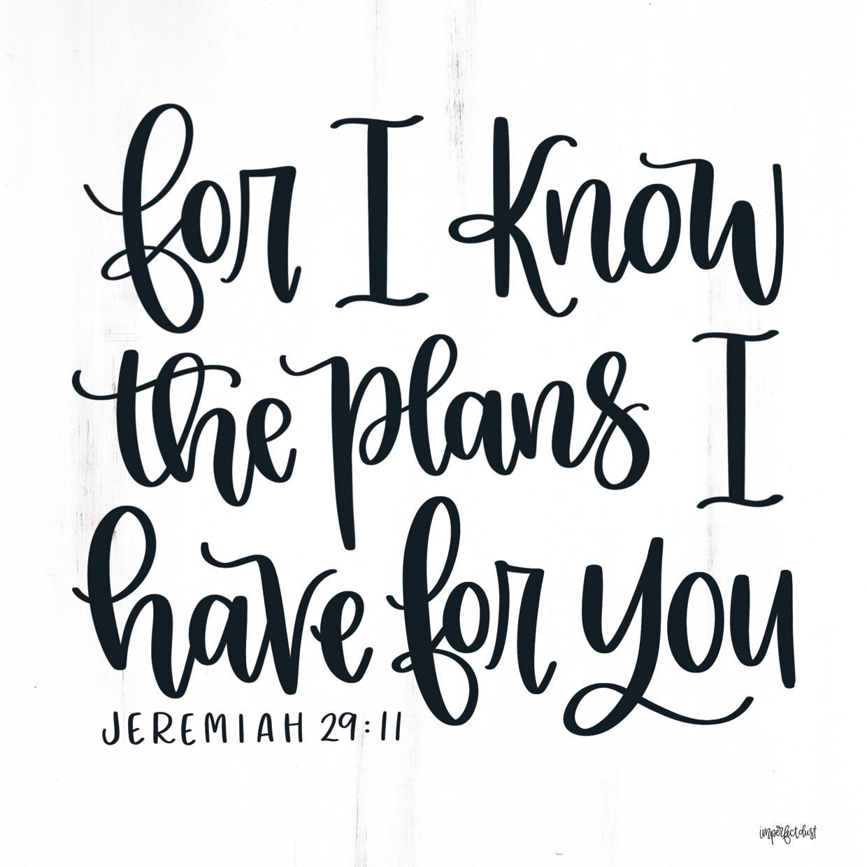 For I Know the Plans I