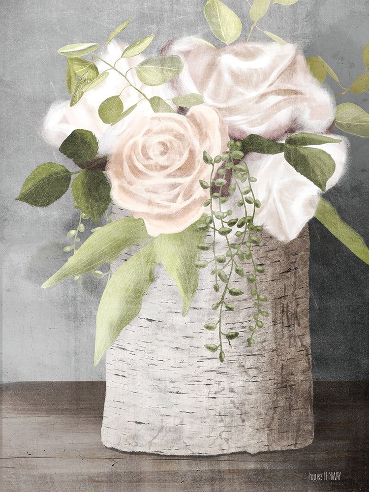Abedul floral Lienzo