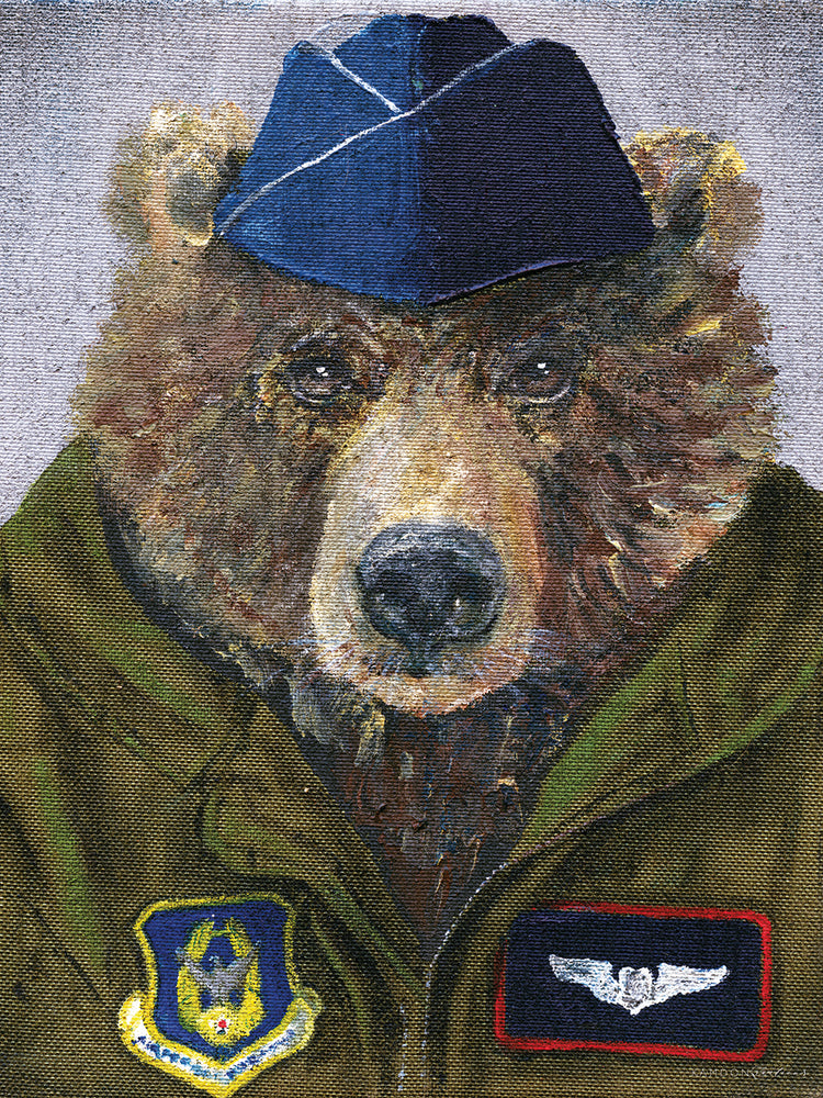 Oso piloto 2 Lienzo