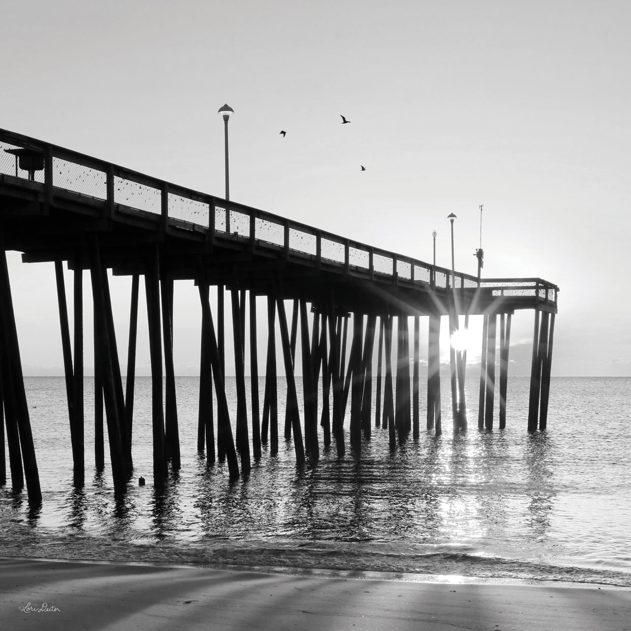 Amanecer en el muelle I Lienzo