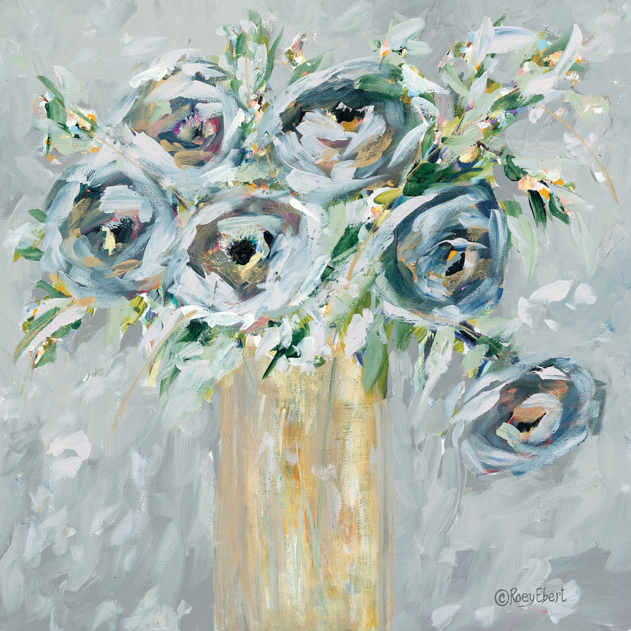 Blooms in Gold Vase