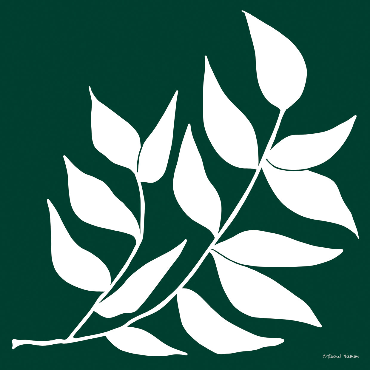 Modern Graphic Leaf Stem