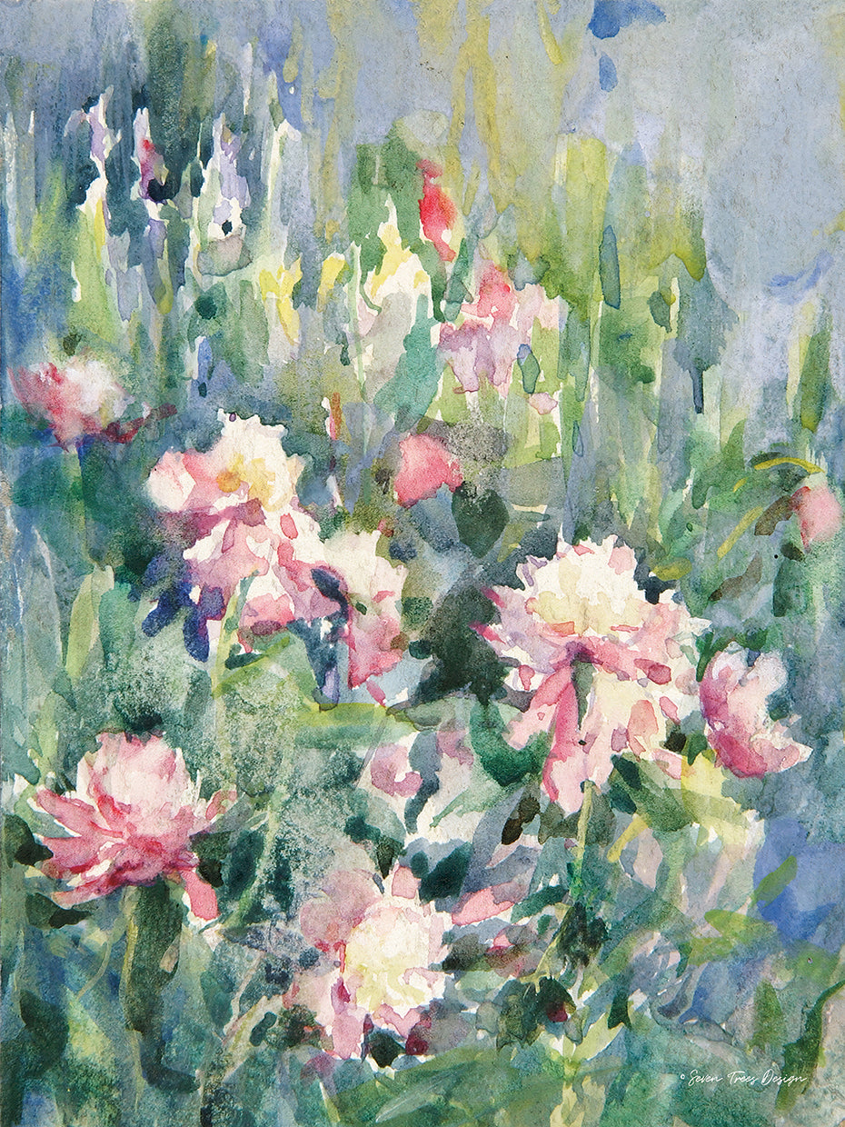 Watercolor Garden of Roses