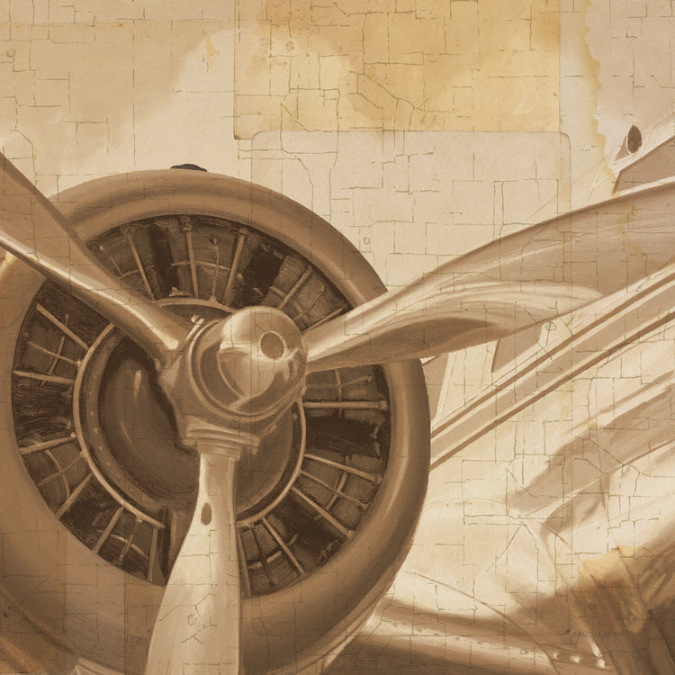 Viajar por Air II Sepia Sin palabras Lienzo