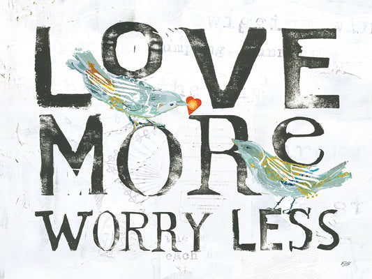 Love More Worry Less Canvas Print