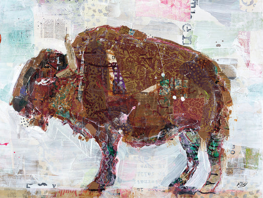 El Buffalo Brown Crop Canvas Print