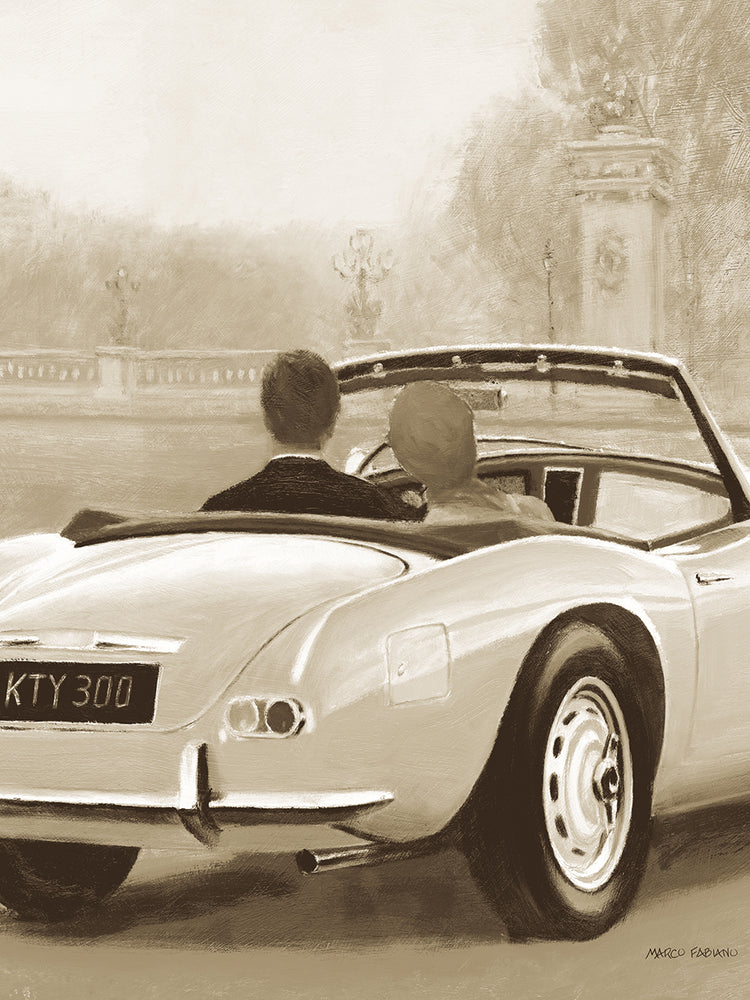 A Ride in Paris II Sepia Crop