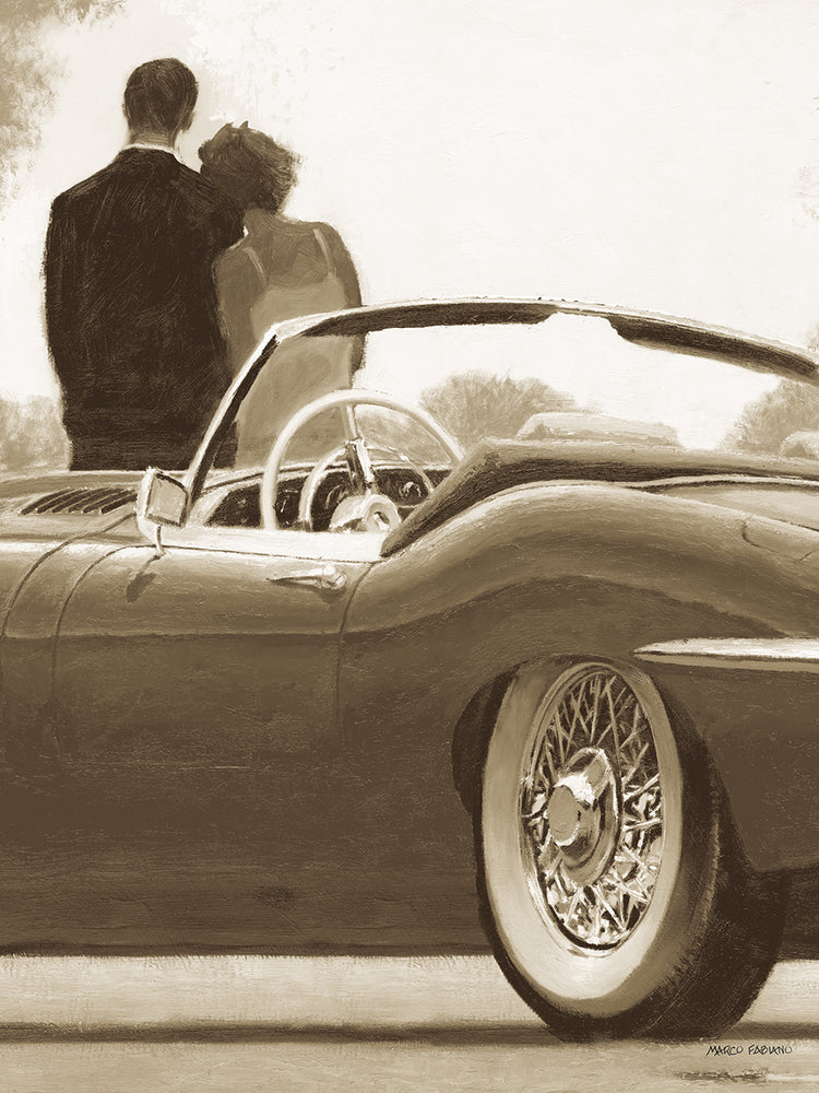 A Ride in Paris I Sepia Crop