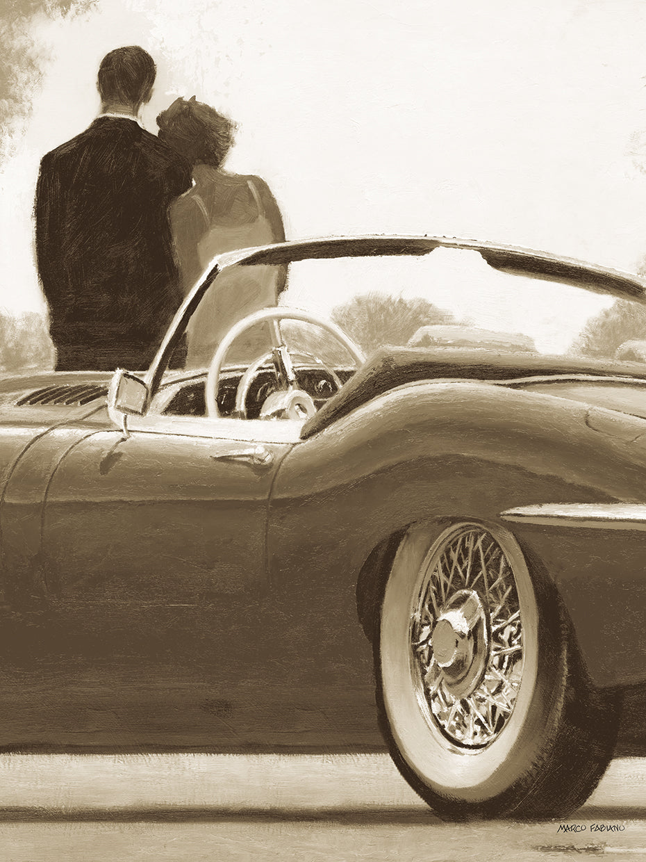 A Ride in Paris I Sepia Crop