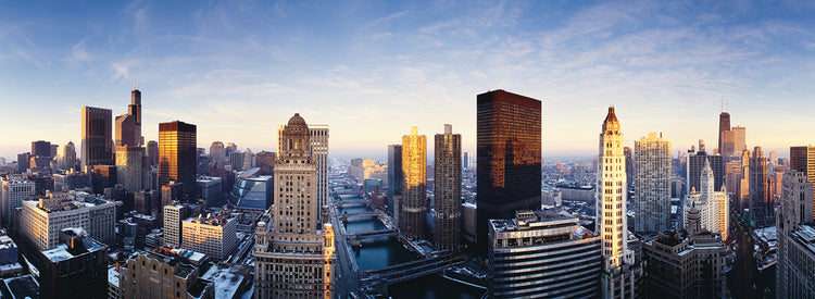 Amanecer brillante Chicago Lienzo