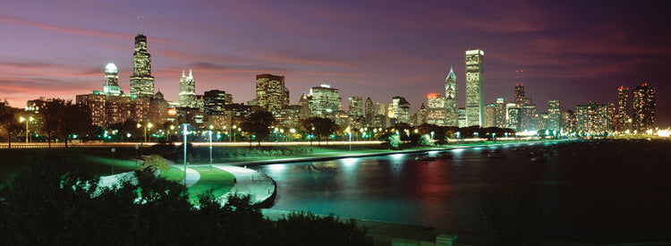 Chicago iluminado Lienzo