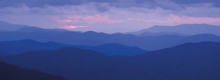 Amanecer Grandes Montañas Humeantes Lienzo