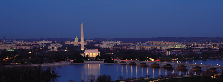 Puente al monumento a Washington Lienzo