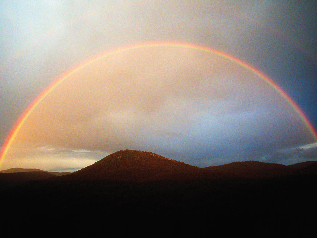 Arco iris sobre las montañas de Jemez Lienzo