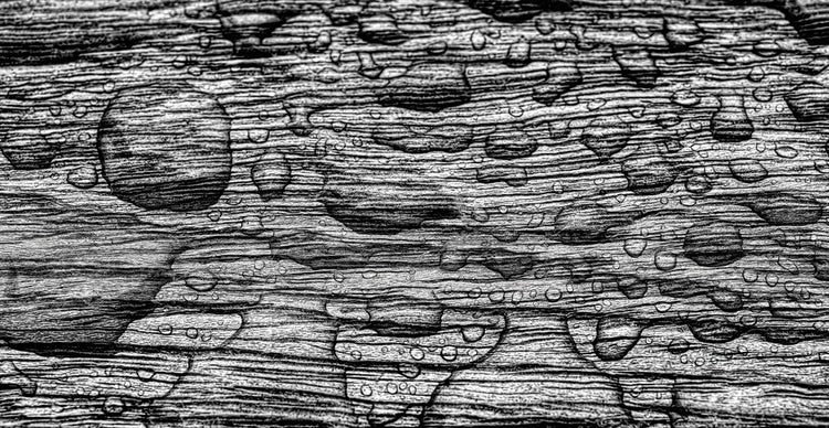 Gotas de lluvia sobre madera Lienzo