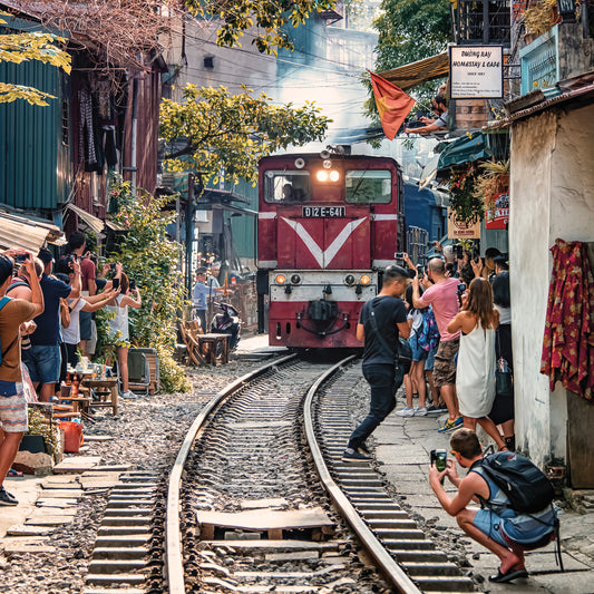 Train Street, Hanoi, Vietnam Canvas Print