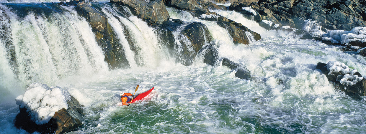 Kayakista, Great Falls Lienzo