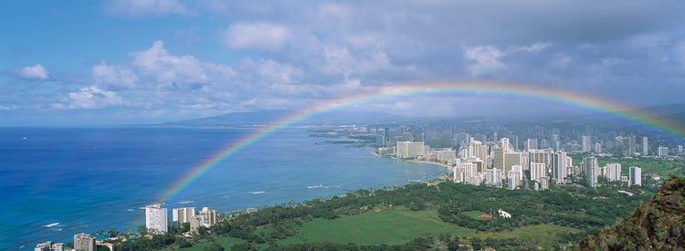 Día del arco iris Waikiki Lienzo