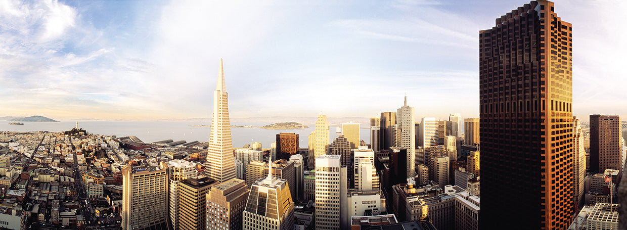 Puesta de sol del edificio Transamerica Lienzo