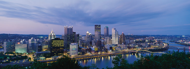Noche sobre el río Monongahela Lienzo