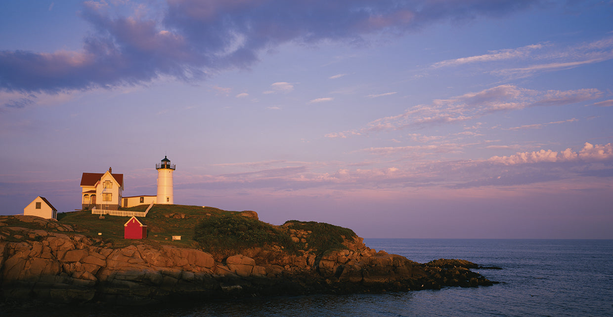 Faro Nubble al anochecer Lienzo