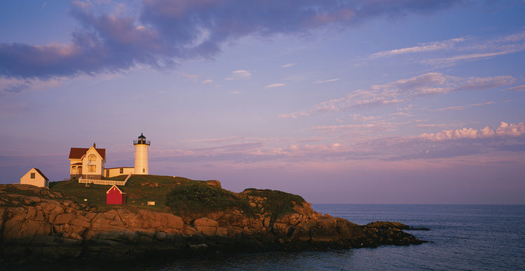 Faro Nubble al anochecer Lienzo