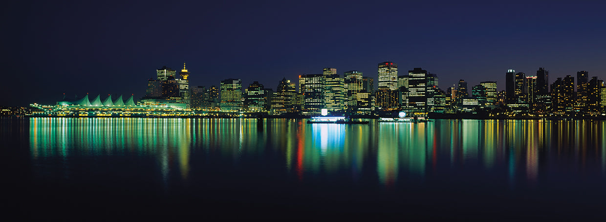 Reflejos de luz de Vancouver Lienzo