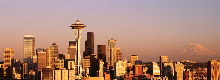 Horizonte de la tarde de Seattle Lienzo