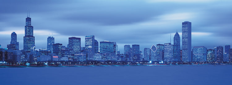 Anochecer urbano de Chicago Lienzo