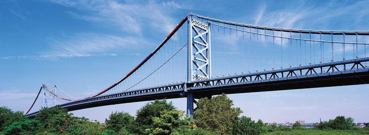 Vistas del puente Benjamin Franklin Lienzo