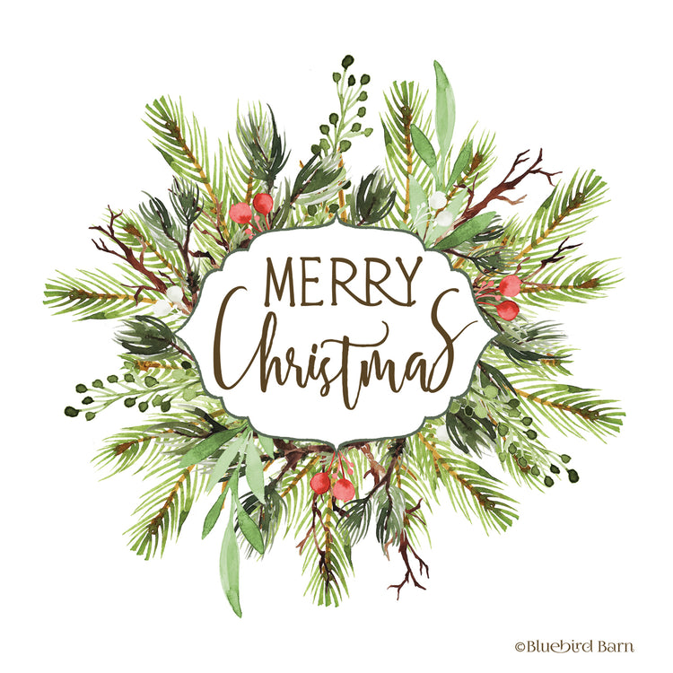 Merry Christmas Greenery I