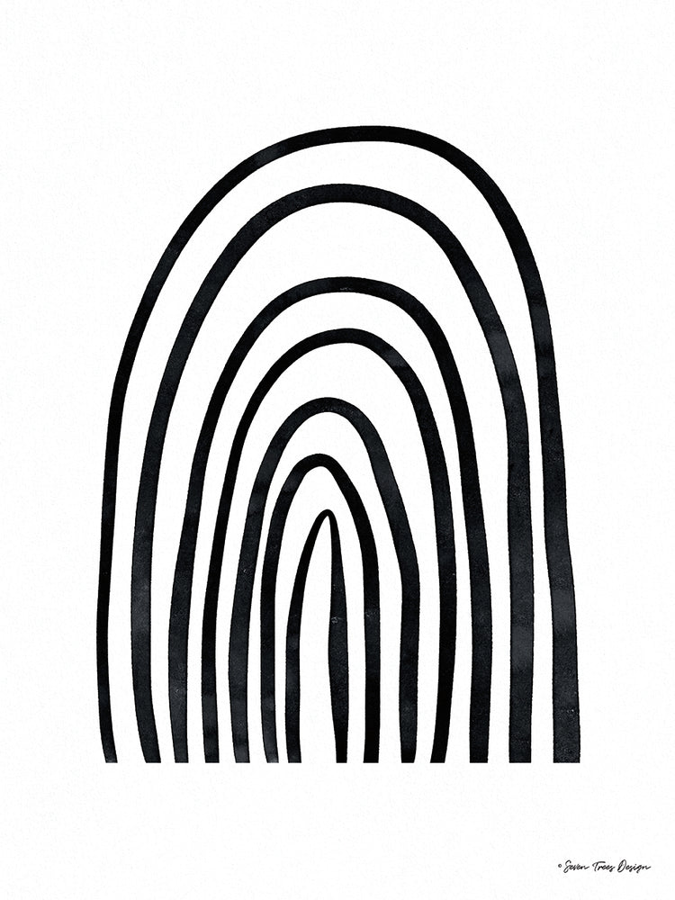 Black Watercolor Rainbow