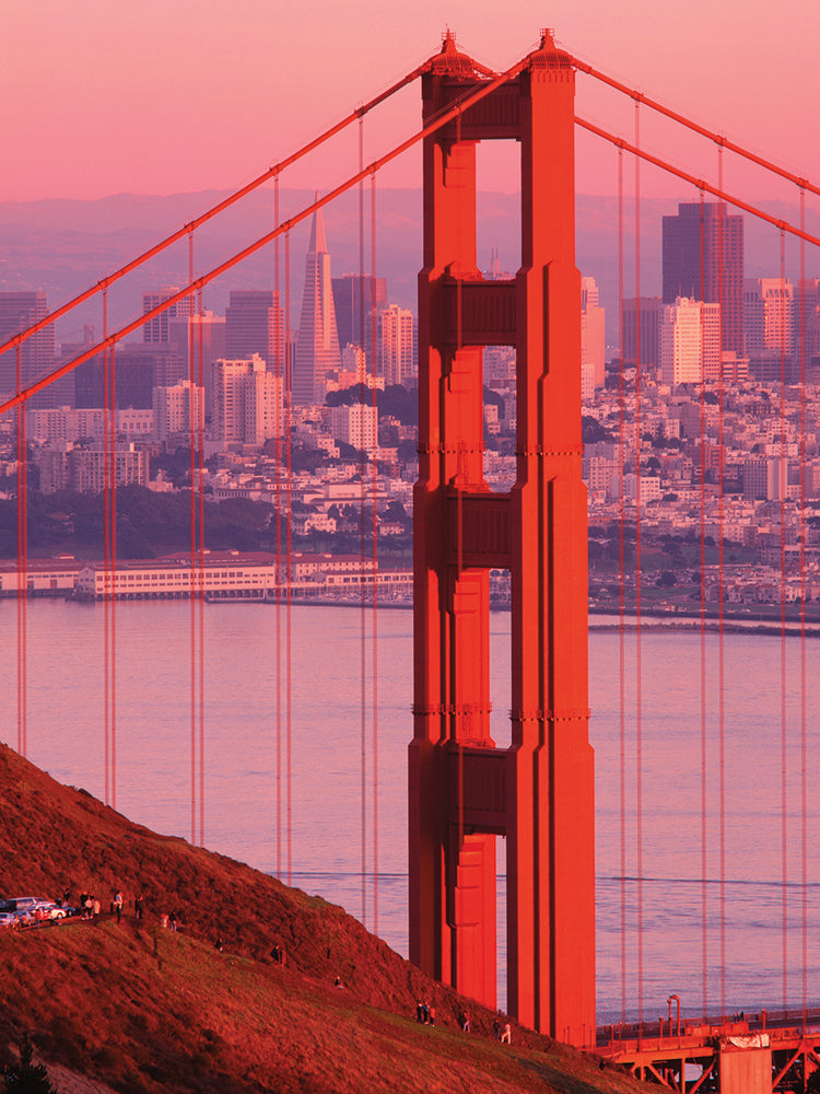 Dramático Golden Gate rojo Lienzo