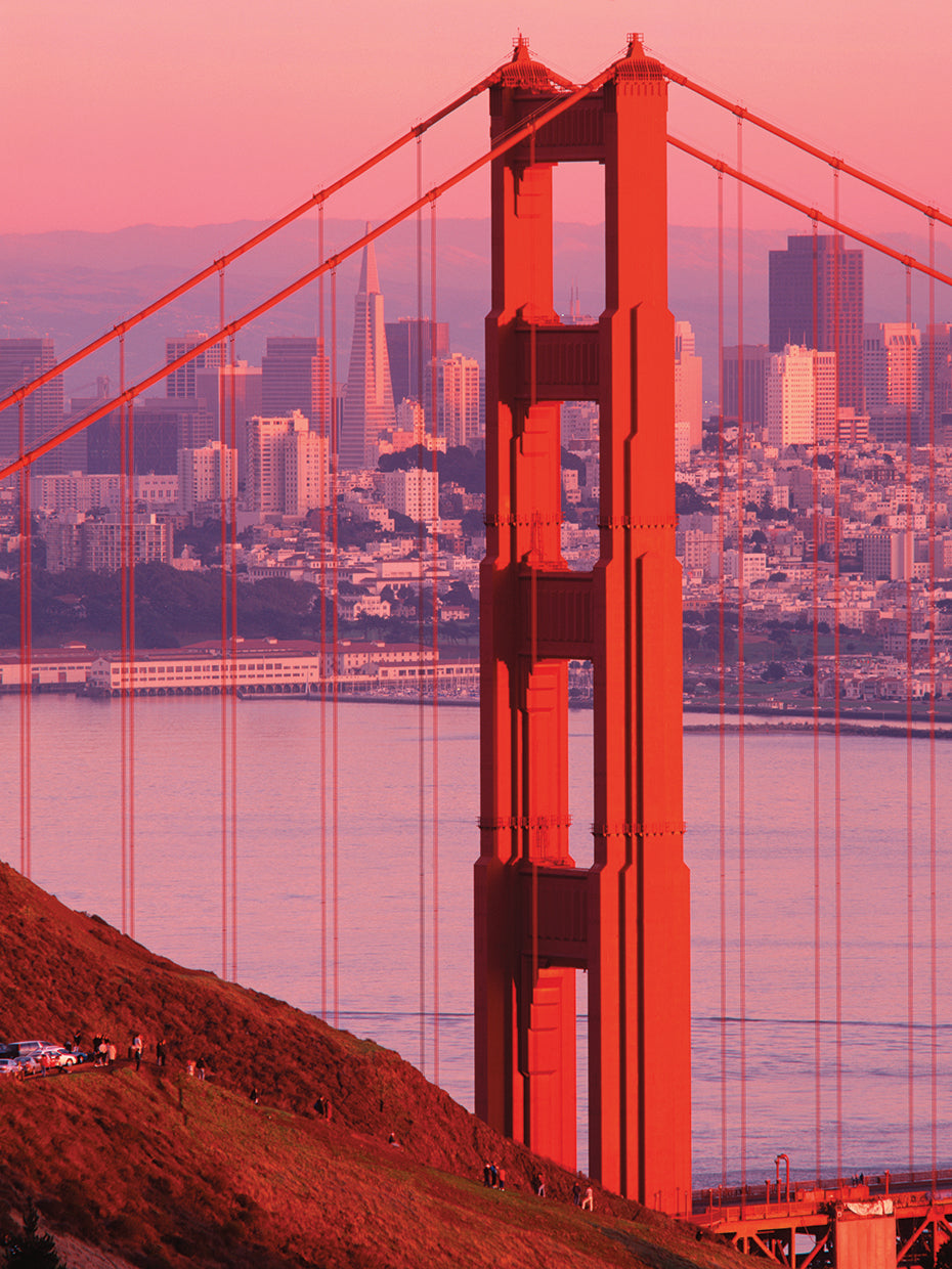 Dramático Golden Gate rojo Lienzo