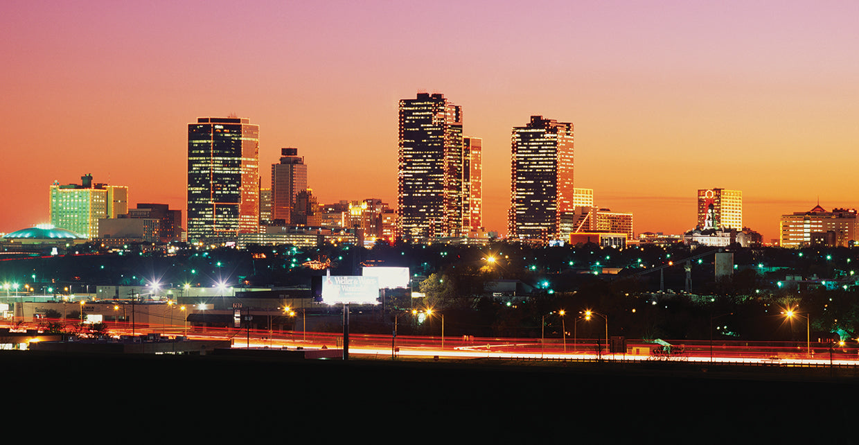 Luz del anochecer de Fort Worth Lienzo