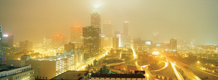 Noche brumosa de atlanta Lienzo