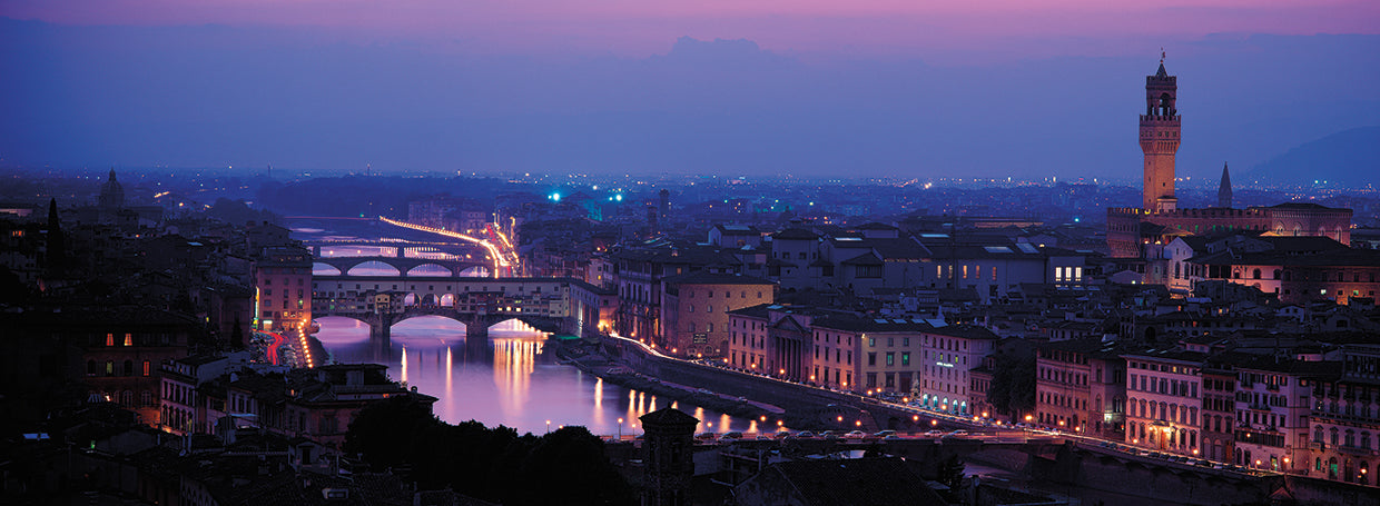 Crepúsculo sobre el río Arno Lienzo