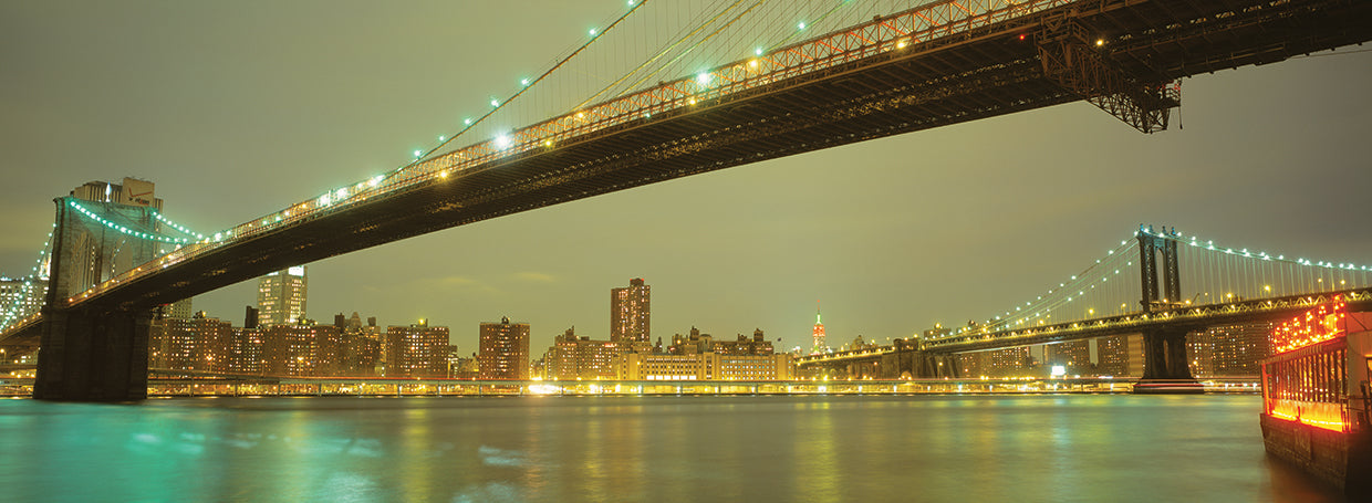 Crepúsculo del puente de Manhattan Lienzo