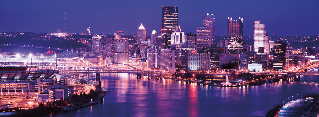 Pittsburgh al anochecer Lienzo