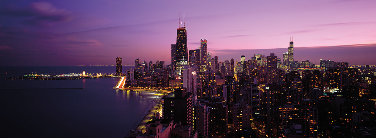 Chicago en el crepúsculo Lienzo