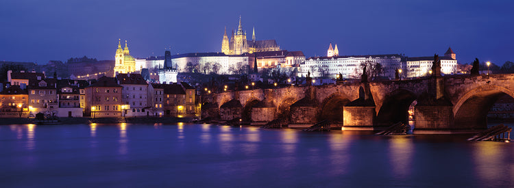 Praga de noche Lienzo