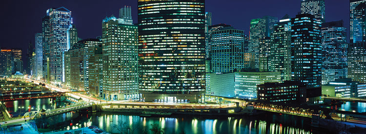 Luces nocturnas de Chicago Lienzo