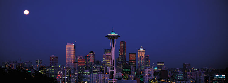 Salida de la luna de Seattle Lienzo