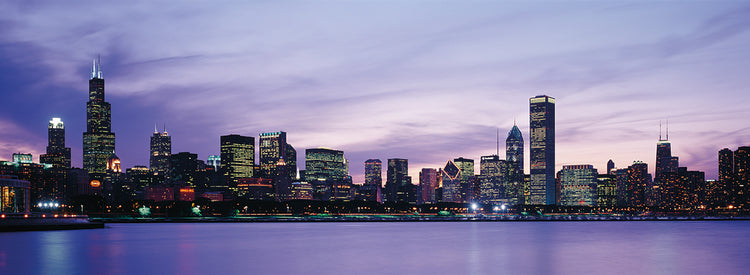 Cielos al atardecer de Chicago Lienzo
