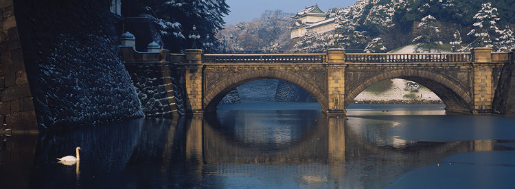 Reflexiones del puente Nijubashi Lienzo